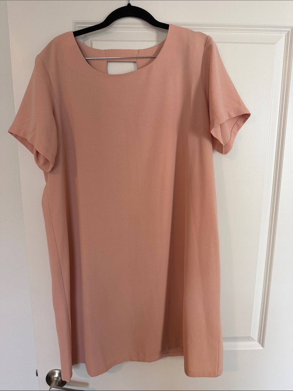bobeau Dusty Rose Short Sleeve Shift Dress